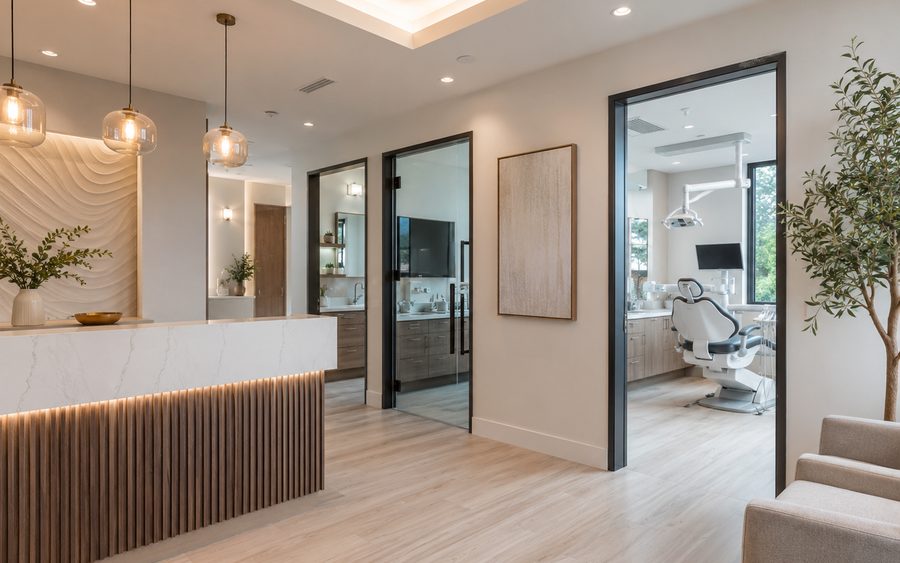 Medical and dental suite waiting area and treatment room