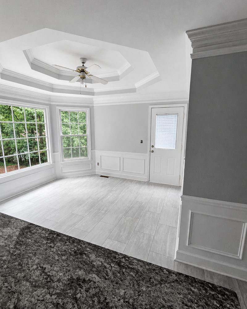A finished room after a post-construction clean.