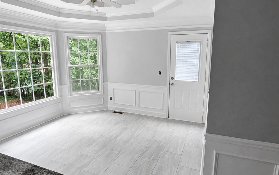 Freshly finished room after a Red Sky post-construction clean